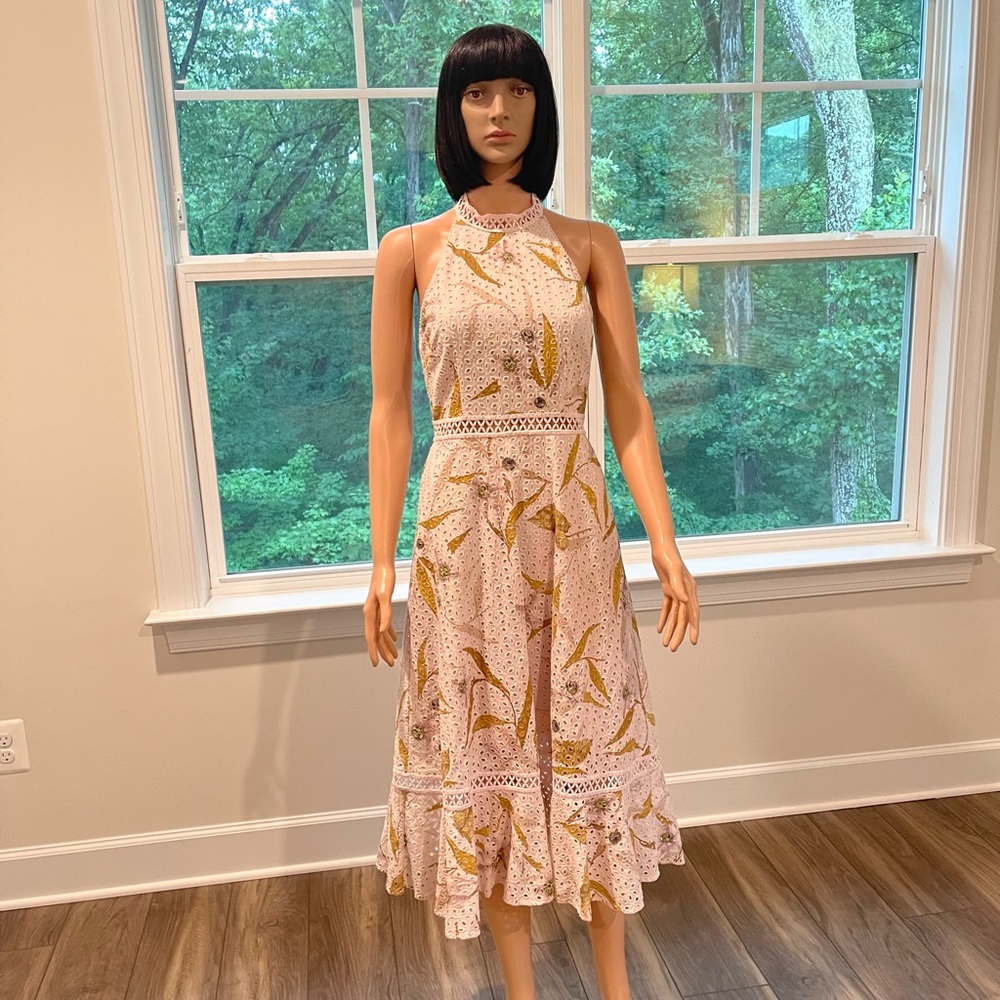 Ted Baker London Cream Pink Halter Sundress